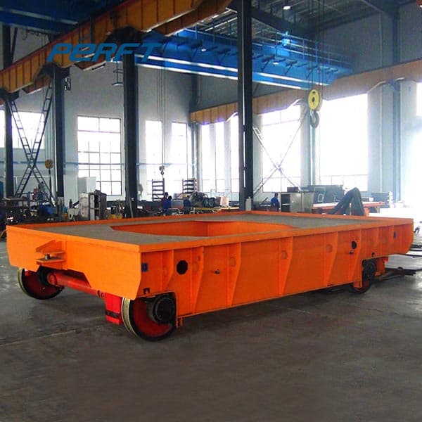 Battery Operated Transfer Trolley With Steel Rail Wheels 25 Tons